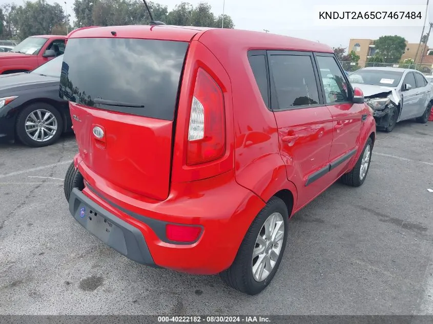 2012 Kia Soul + VIN: KNDJT2A65C7467484 Lot: 40222182