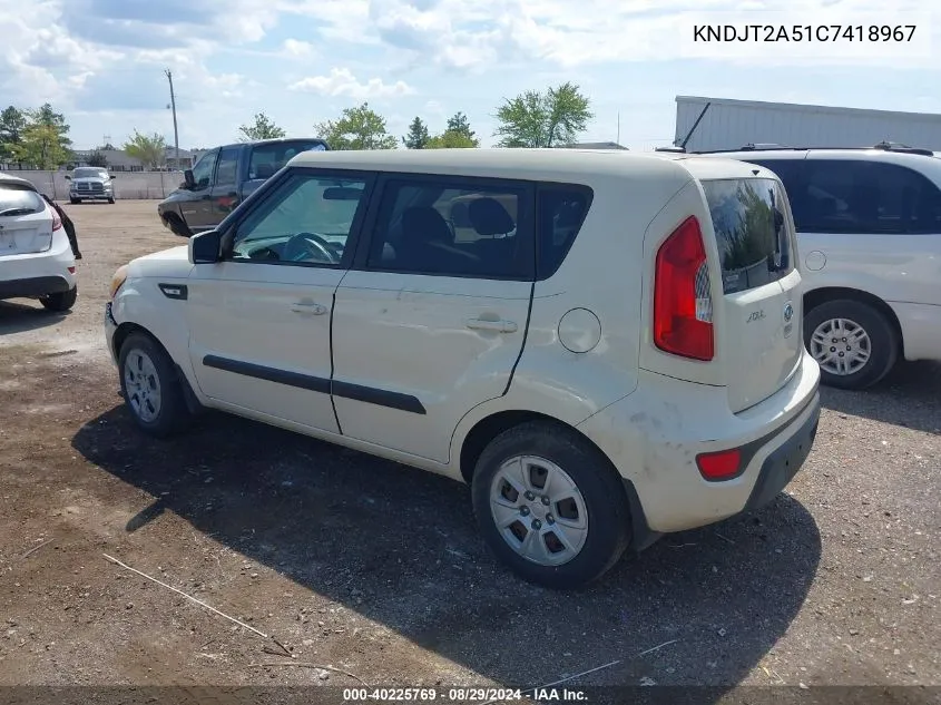 KNDJT2A51C7418967 2012 Kia Soul