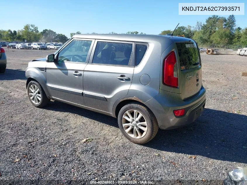 2012 Kia Soul + VIN: KNDJT2A62C7393571 Lot: 40248801