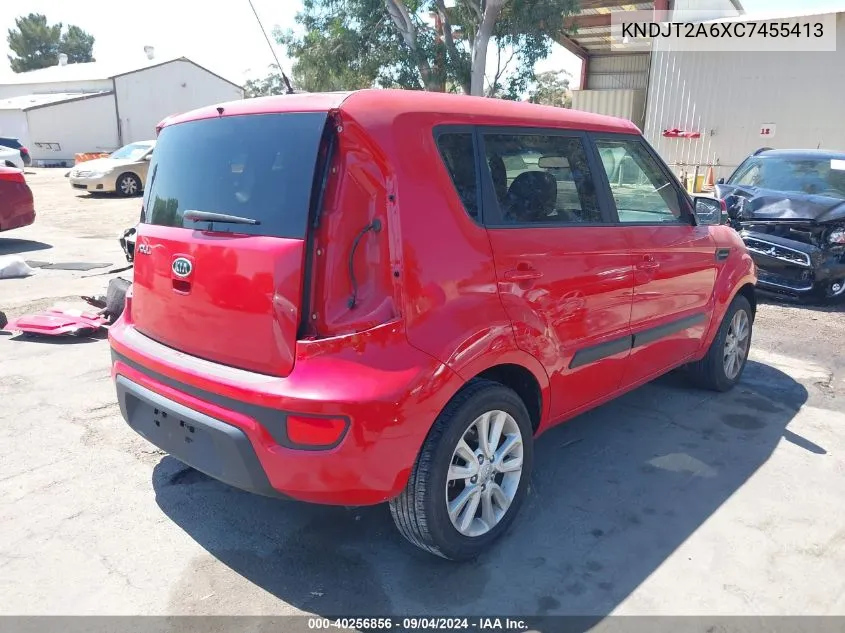 2012 Kia Soul + VIN: KNDJT2A6XC7455413 Lot: 40256856