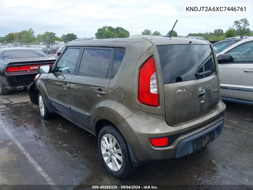 2012 Kia Soul + VIN: KNDJT2A6XC7446761 Lot: 40265320