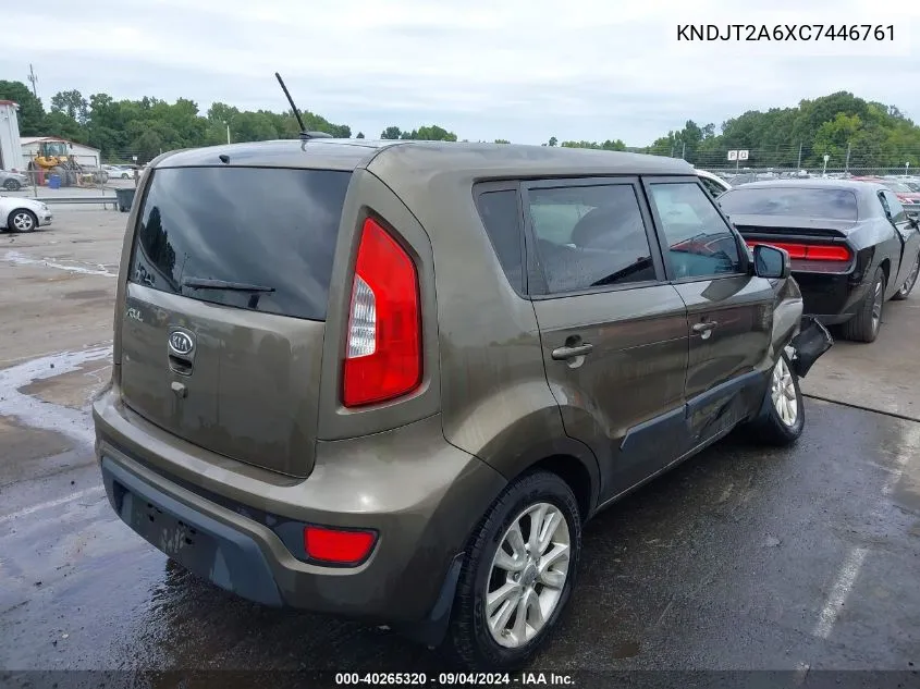 2012 Kia Soul + VIN: KNDJT2A6XC7446761 Lot: 40265320