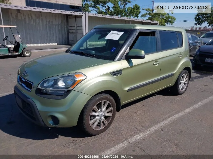 2012 Kia Soul + VIN: KNDJT2A6XC7374413 Lot: 40269566