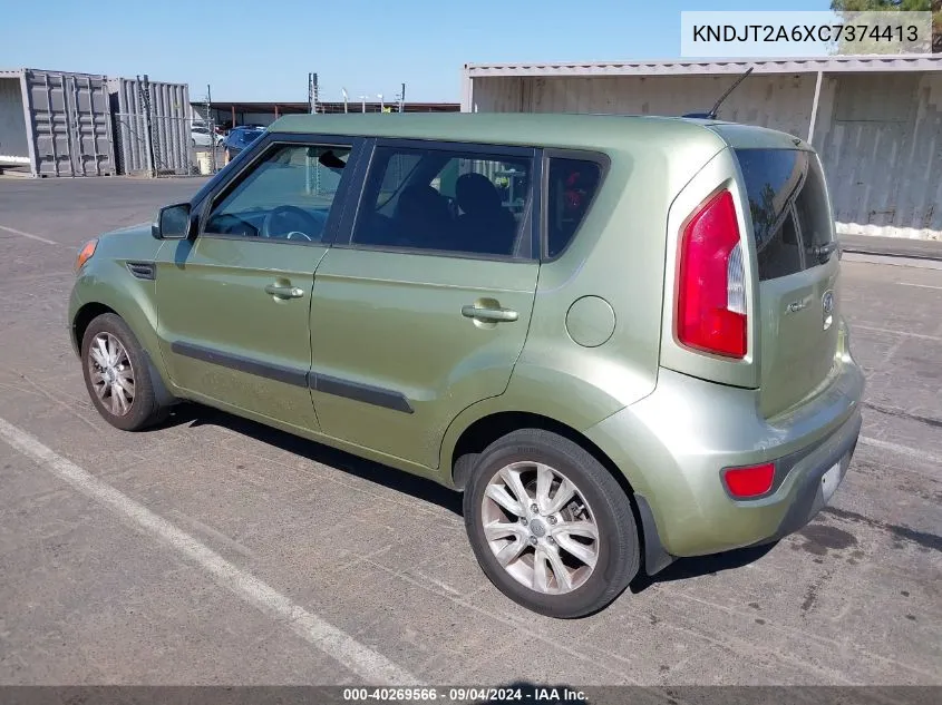 2012 Kia Soul + VIN: KNDJT2A6XC7374413 Lot: 40269566