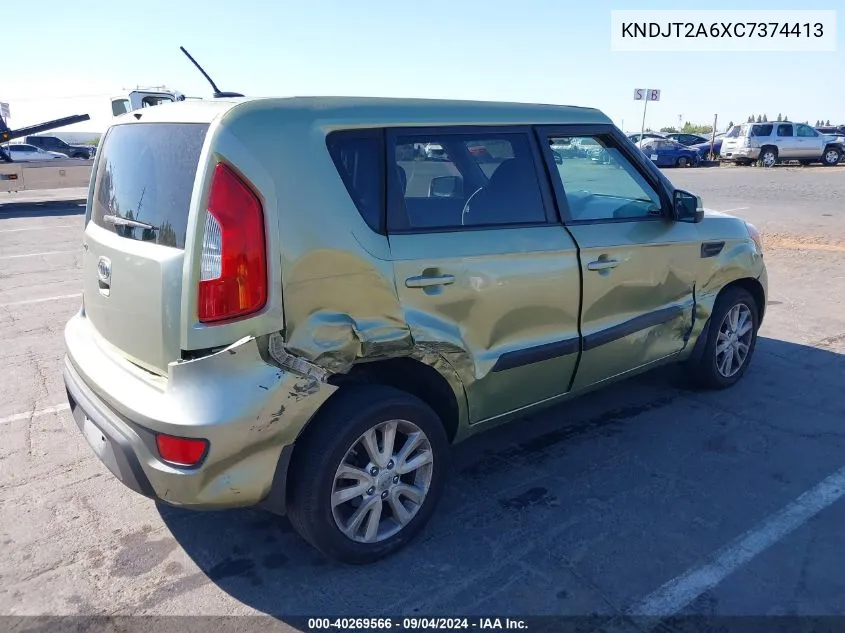 2012 Kia Soul + VIN: KNDJT2A6XC7374413 Lot: 40269566