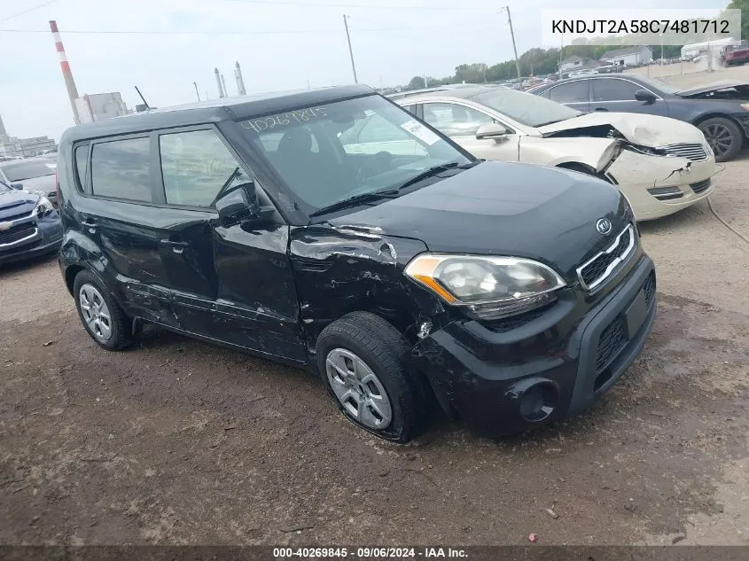 2012 Kia Soul VIN: KNDJT2A58C7481712 Lot: 40269845