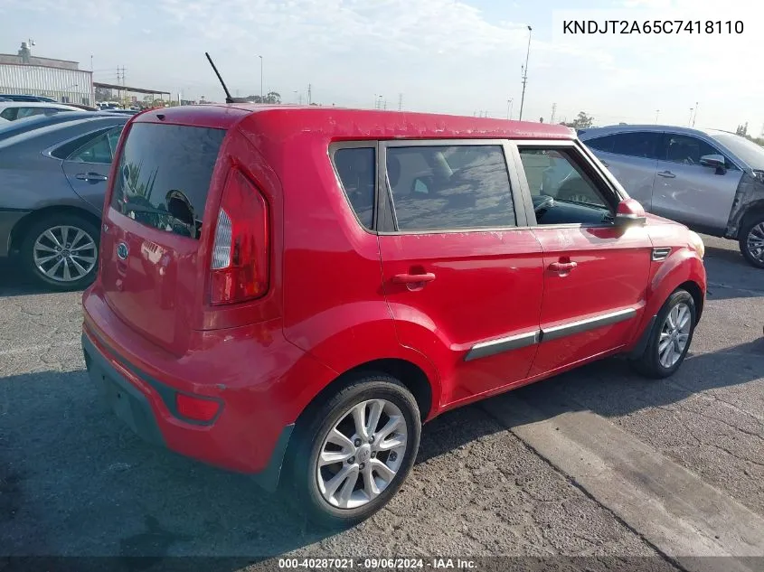 KNDJT2A65C7418110 2012 Kia Soul +