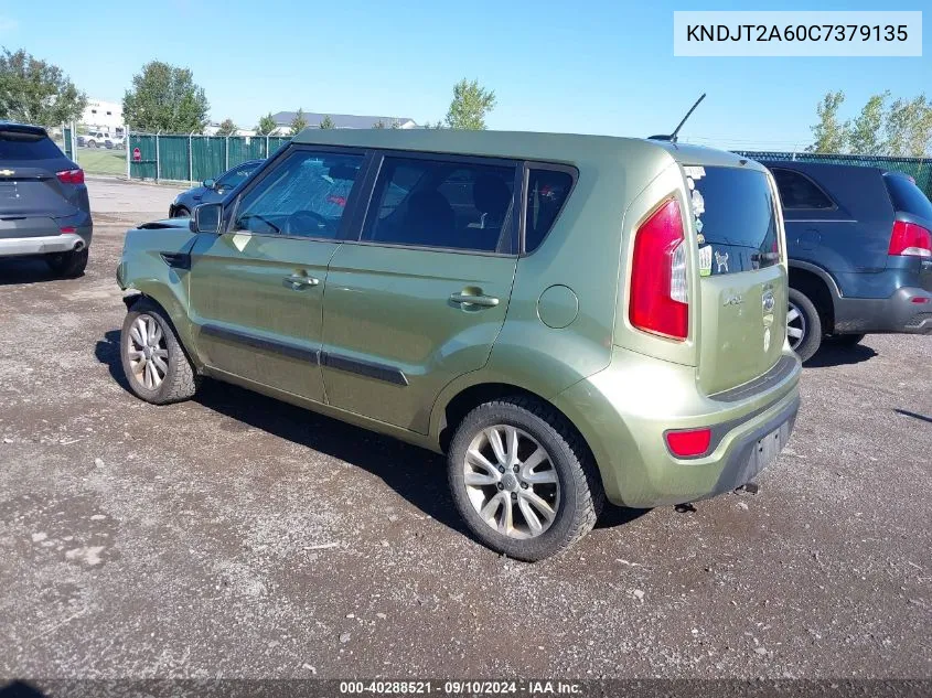 2012 Kia Soul +/!/Sport VIN: KNDJT2A60C7379135 Lot: 40288521