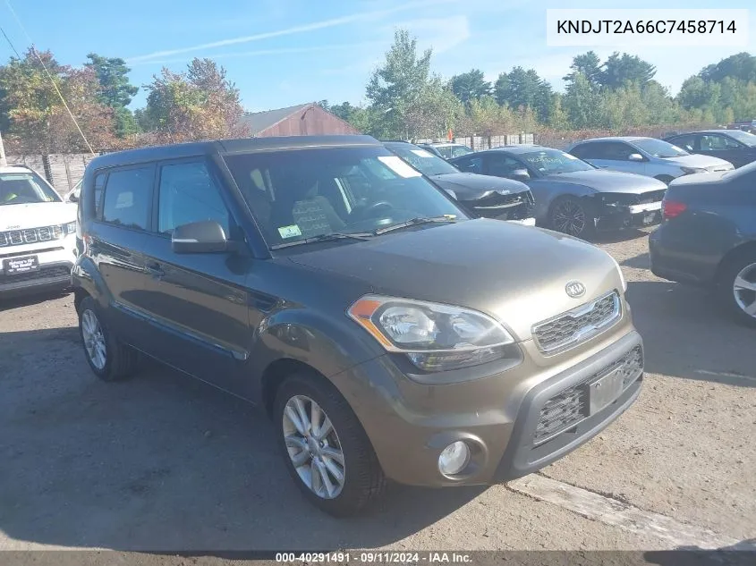 2012 Kia Soul + VIN: KNDJT2A66C7458714 Lot: 40291491