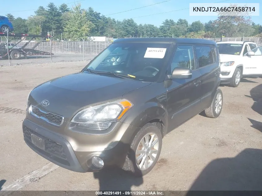 2012 Kia Soul + VIN: KNDJT2A66C7458714 Lot: 40291491