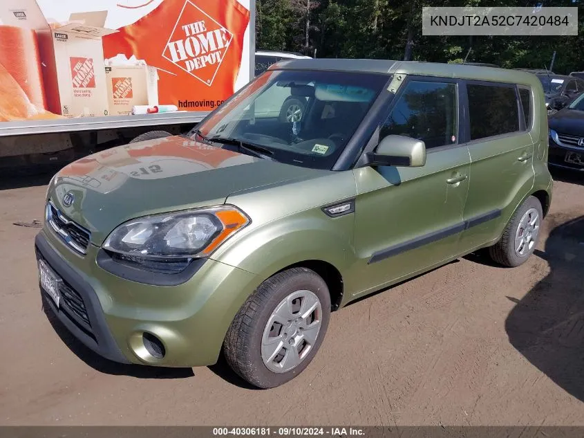 2012 Kia Soul VIN: KNDJT2A52C7420484 Lot: 40306181