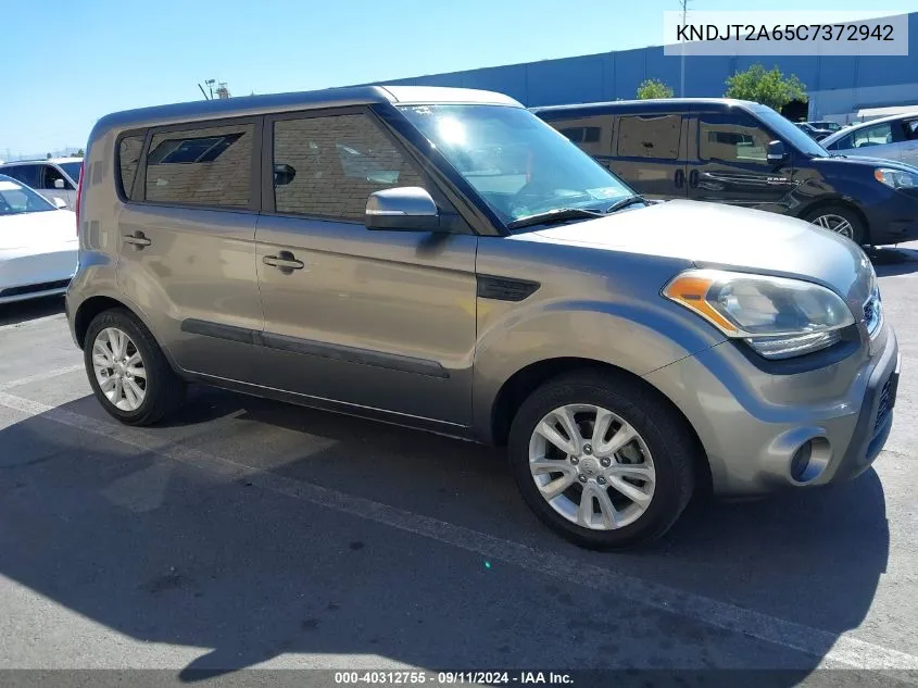 2012 Kia Soul + VIN: KNDJT2A65C7372942 Lot: 40312755