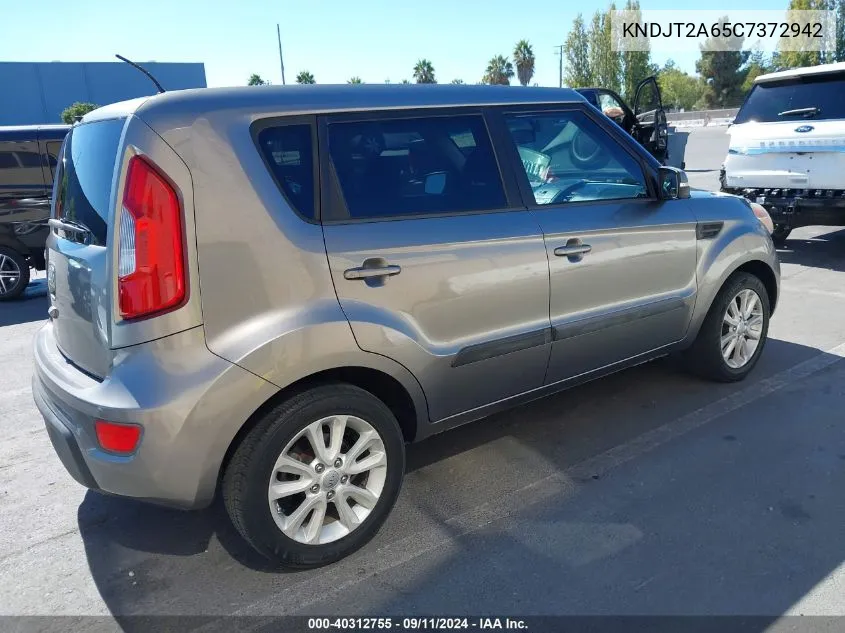 2012 Kia Soul + VIN: KNDJT2A65C7372942 Lot: 40312755