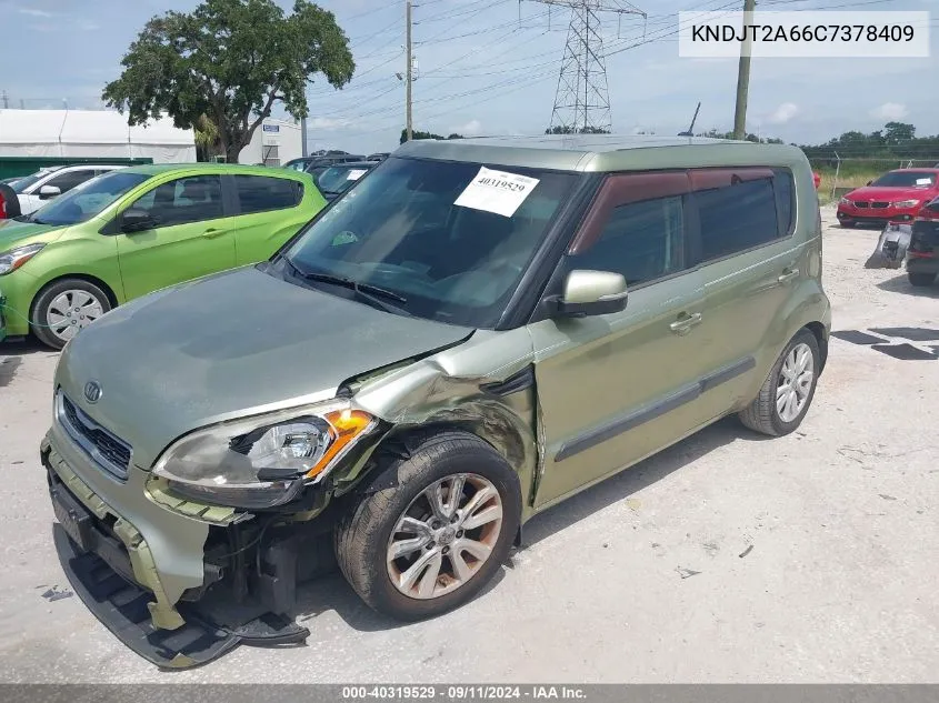 2012 Kia Soul + VIN: KNDJT2A66C7378409 Lot: 40319529