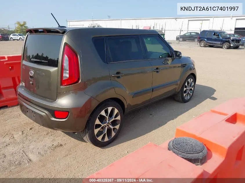 2012 Kia Soul +/!/Sport VIN: KNDJT2A61C7401997 Lot: 40325387