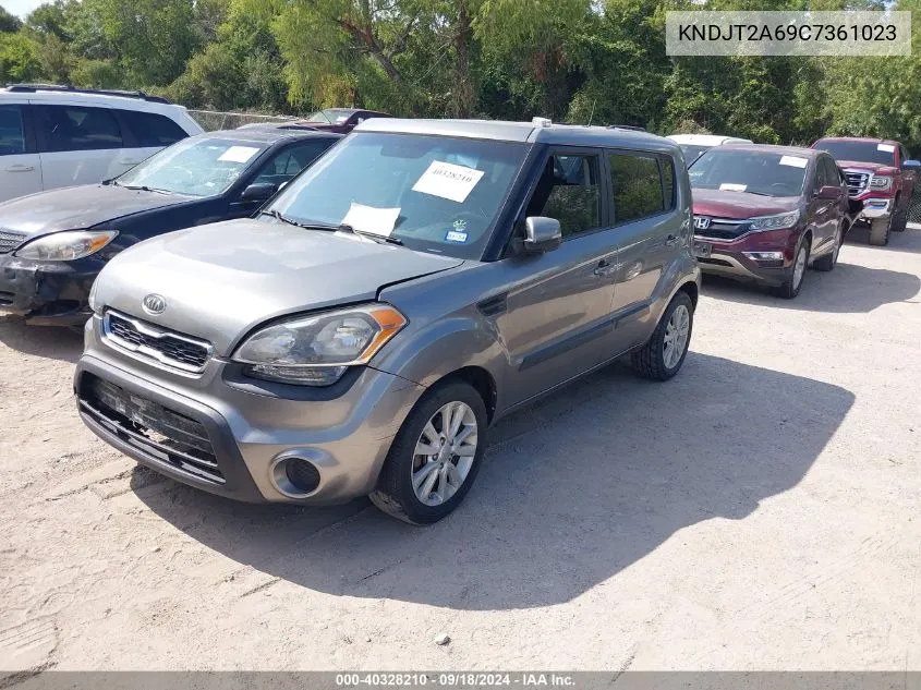 2012 Kia Soul + VIN: KNDJT2A69C7361023 Lot: 40328210