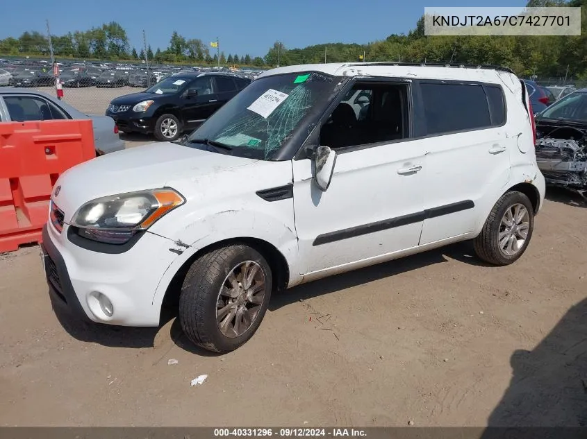 2012 Kia Soul +/!/Sport VIN: KNDJT2A67C7427701 Lot: 40331296