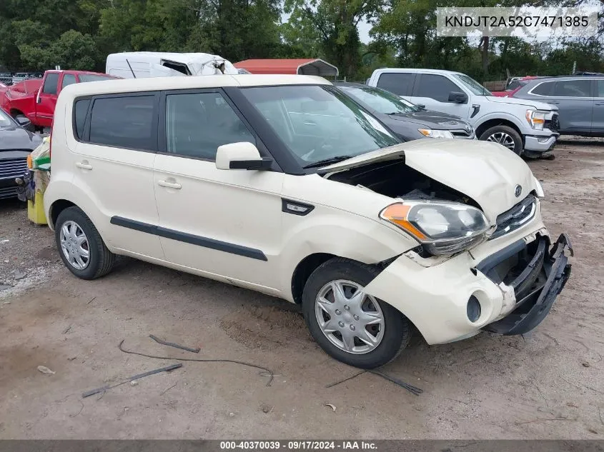 2012 Kia Soul VIN: KNDJT2A52C7471385 Lot: 40370039