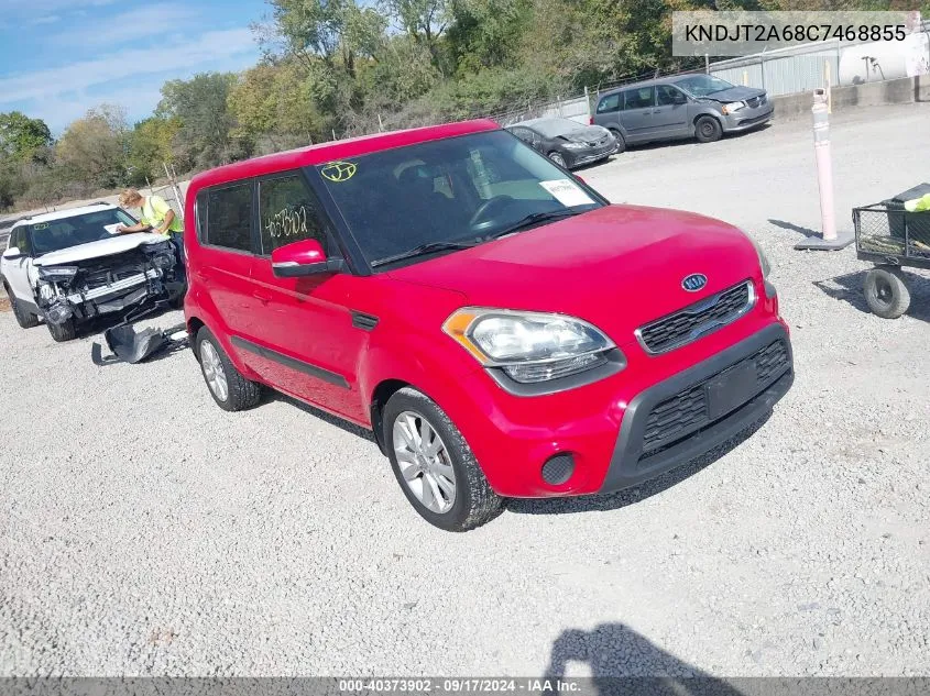 2012 Kia Soul + VIN: KNDJT2A68C7468855 Lot: 40373902