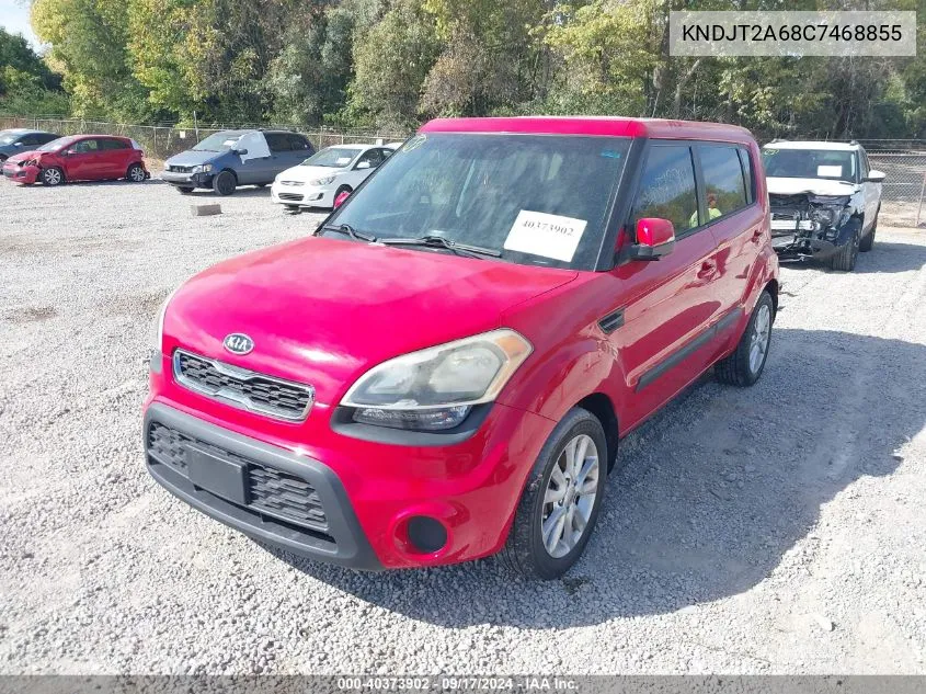 2012 Kia Soul + VIN: KNDJT2A68C7468855 Lot: 40373902