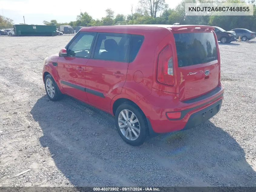 2012 Kia Soul + VIN: KNDJT2A68C7468855 Lot: 40373902