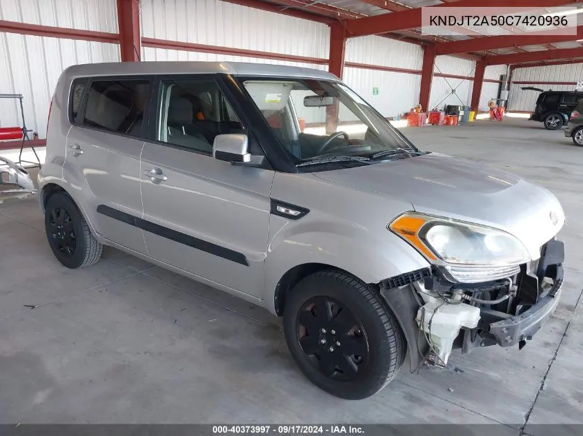 2012 Kia Soul VIN: KNDJT2A50C7420936 Lot: 40373997