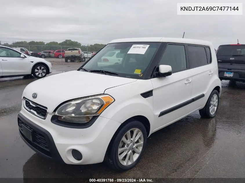 2012 Kia Soul + VIN: KNDJT2A69C7477144 Lot: 40391788