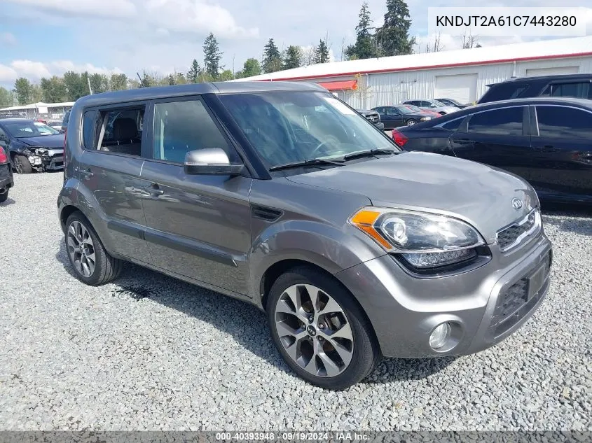 2012 Kia Soul ! VIN: KNDJT2A61C7443280 Lot: 40393948