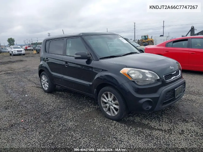 2012 Kia Soul + VIN: KNDJT2A66C7747267 Lot: 40427355