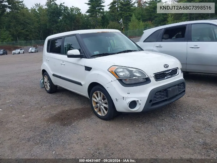 2012 Kia Soul + VIN: KNDJT2A68C7398516 Lot: 40431457