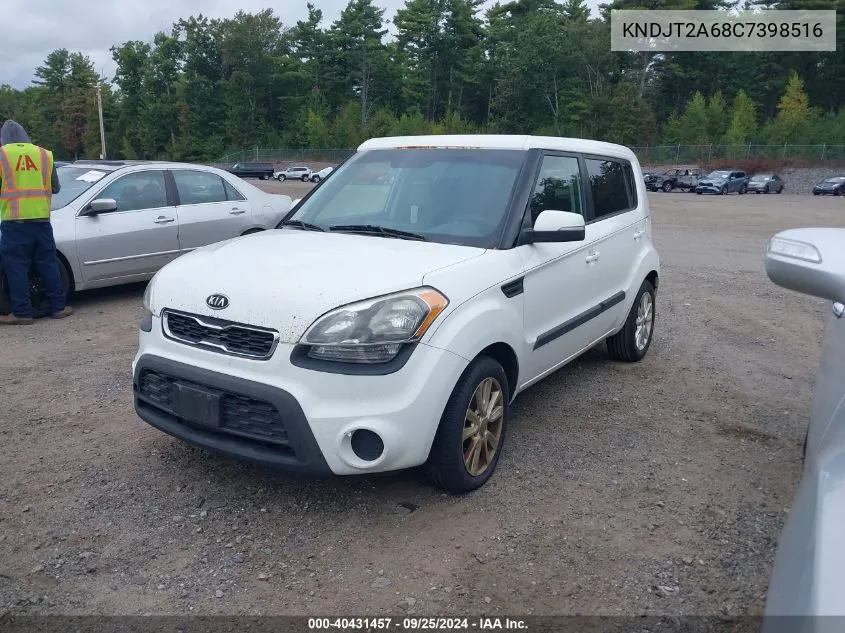 2012 Kia Soul + VIN: KNDJT2A68C7398516 Lot: 40431457