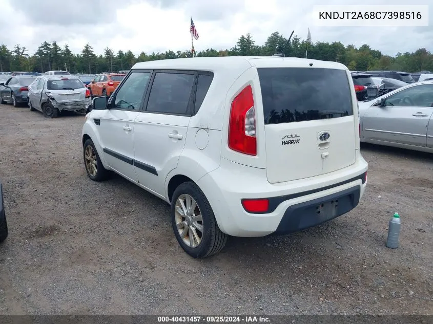 2012 Kia Soul + VIN: KNDJT2A68C7398516 Lot: 40431457