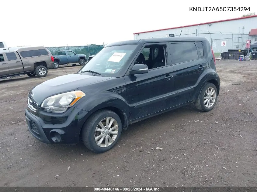 2012 Kia Soul + VIN: KNDJT2A65C7354294 Lot: 40440146