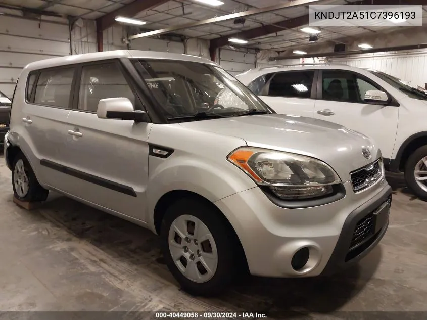 2012 Kia Soul VIN: KNDJT2A51C7396193 Lot: 40449058