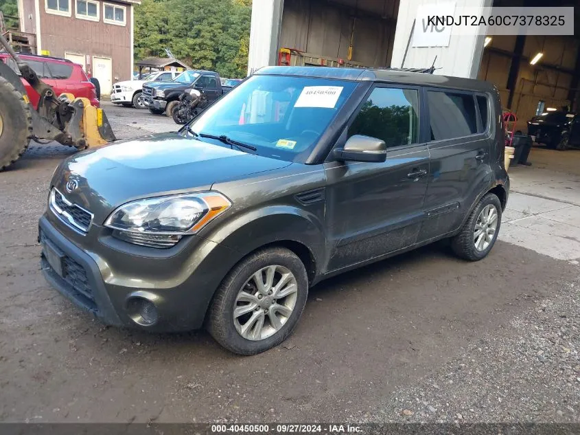 2012 Kia Soul + VIN: KNDJT2A60C7378325 Lot: 40450500