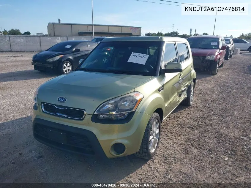 2012 Kia Soul + VIN: KNDJT2A61C7476814 Lot: 40470426