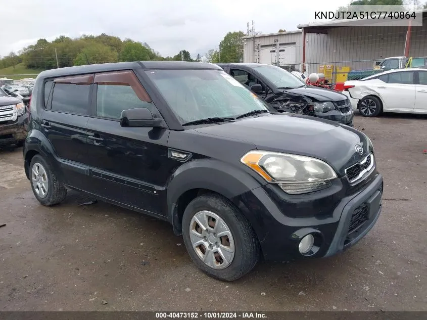 2012 Kia Soul VIN: KNDJT2A51C7740864 Lot: 40473152