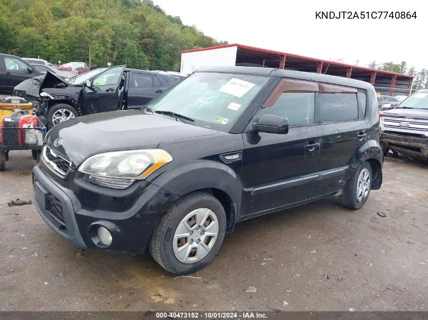 2012 Kia Soul VIN: KNDJT2A51C7740864 Lot: 40473152