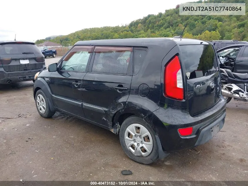 2012 Kia Soul VIN: KNDJT2A51C7740864 Lot: 40473152