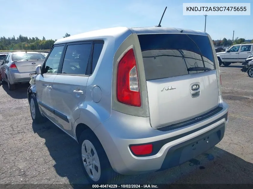 KNDJT2A53C7475655 2012 Kia Soul