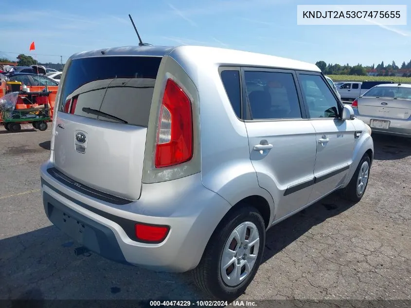 KNDJT2A53C7475655 2012 Kia Soul