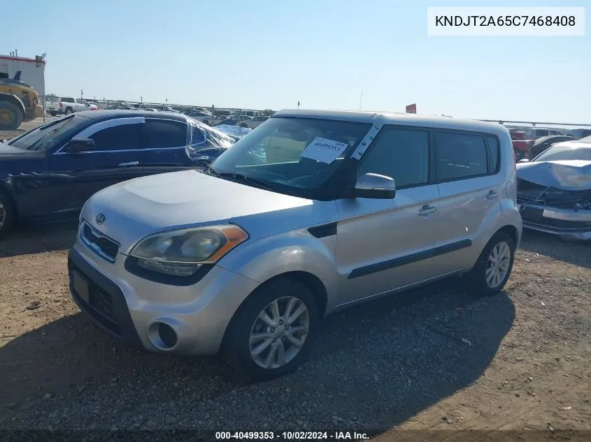 2012 Kia Soul + VIN: KNDJT2A65C7468408 Lot: 40499353