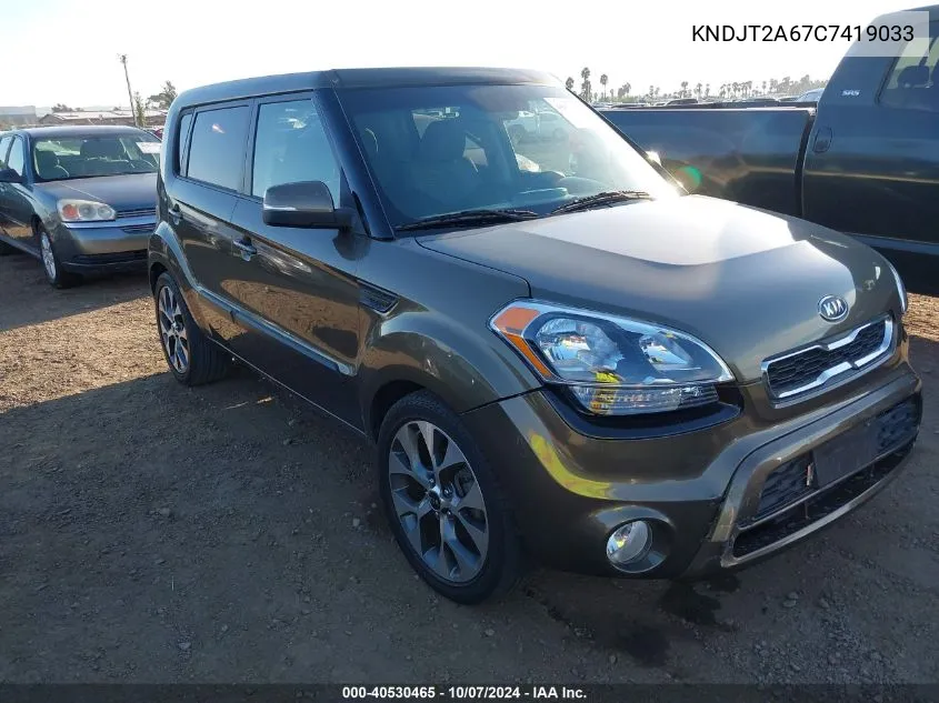 2012 Kia Soul ! VIN: KNDJT2A67C7419033 Lot: 40530465