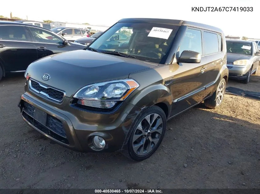 2012 Kia Soul ! VIN: KNDJT2A67C7419033 Lot: 40530465