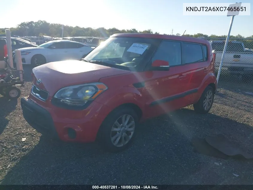 2012 Kia Soul + VIN: KNDJT2A6XC7465651 Lot: 40537281