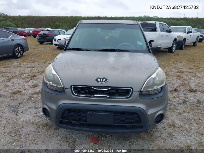 2012 Kia Soul + VIN: KNDJT2A68C7425732 Lot: 40541367