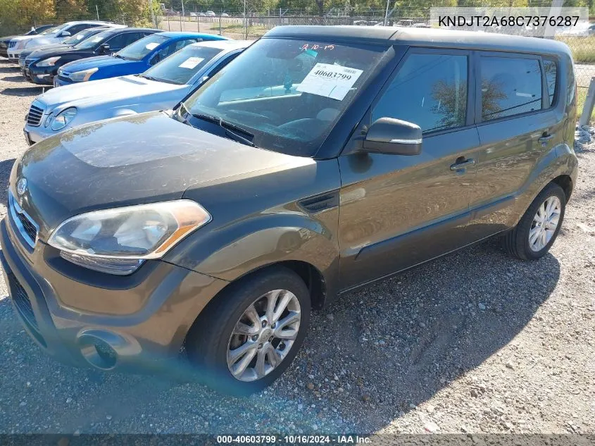 2012 Kia Soul + VIN: KNDJT2A68C7376287 Lot: 40603799