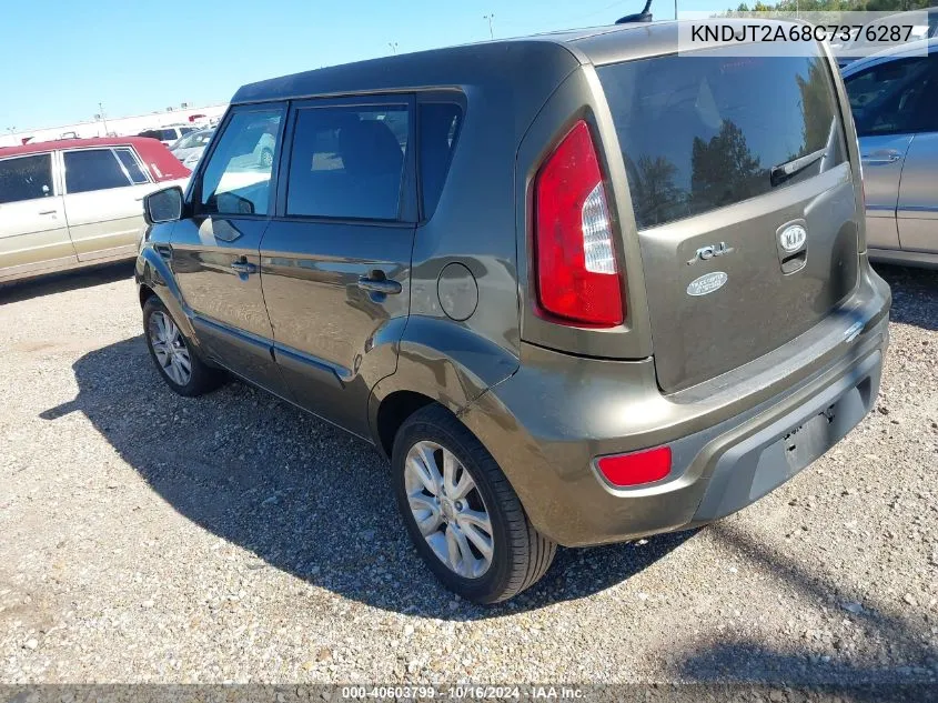 2012 Kia Soul + VIN: KNDJT2A68C7376287 Lot: 40603799