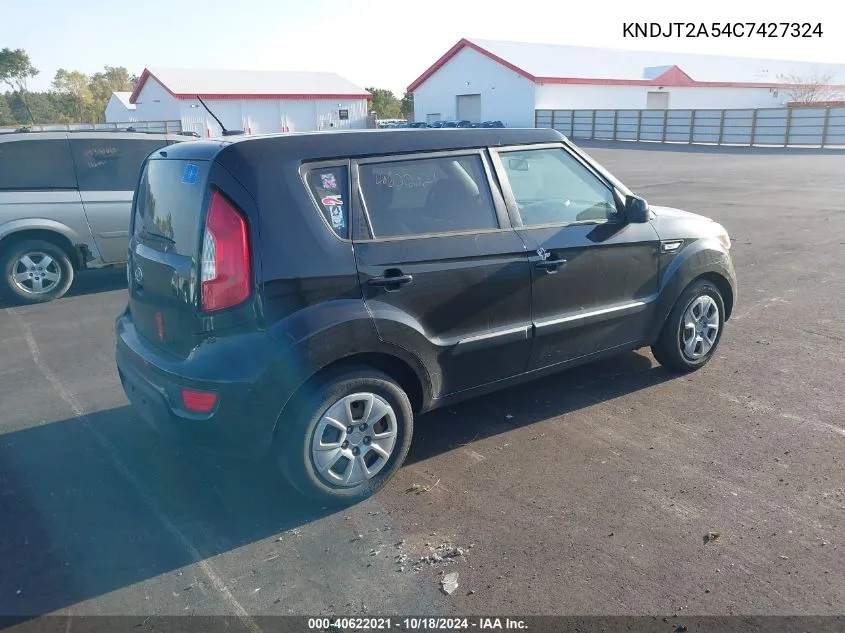 2012 Kia Soul VIN: KNDJT2A54C7427324 Lot: 40622021