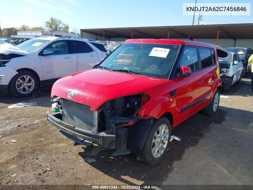 2012 Kia Soul + VIN: KNDJT2A62C7456846 Lot: 40631244